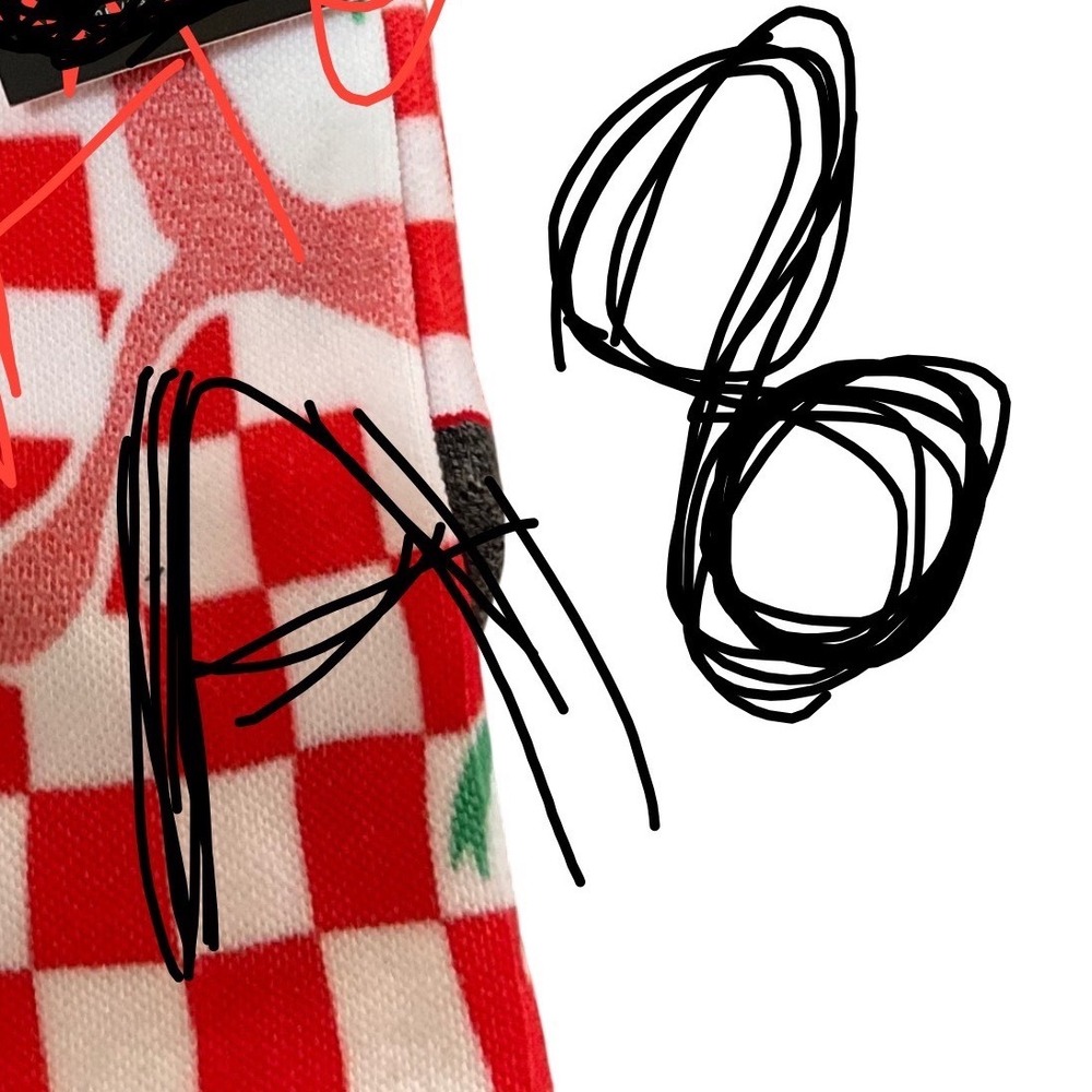 Puma Crew Socks Mens 6-12 White Red Green New Checkered Logo - Picture 5 of 5